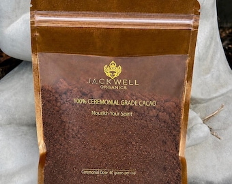 Pure Ceremonial Cacao Powder | From Whole Beans, Stone-Ground, Hand-Crafted