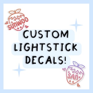 Sticker Kpop Lightstick fraise personnalisé