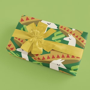 Dramatic Llamas Gift Wrap