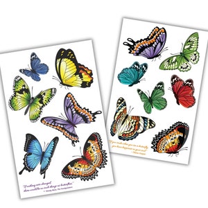 Fluttering Butterfly Window Clings  - Set of 2 Sheets