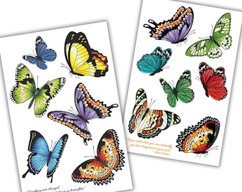 Fluttering Butterfly Window Clings  - Set of 2 Sheets