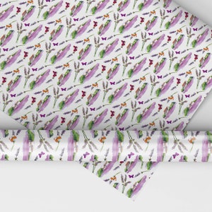 Tuscan Lavender & Butterflies Gift Wrap
