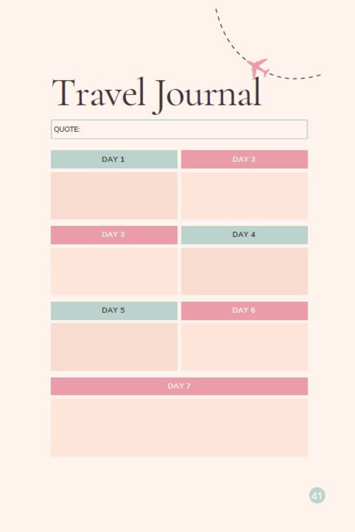 The Ultimate Two Week Travel Planner | Etsy