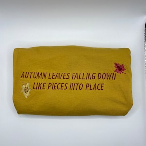 Autumn Leaves Falling (All Too Well) Embroidered Shirt