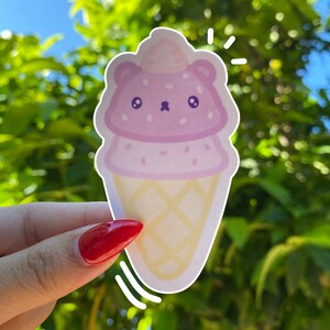 Adesivo de sorvete de urso