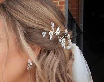 Wedding hair vine, wedding hair piece, bridal headband, bridesmaid hair jewelry, wedding jewelry, accessory