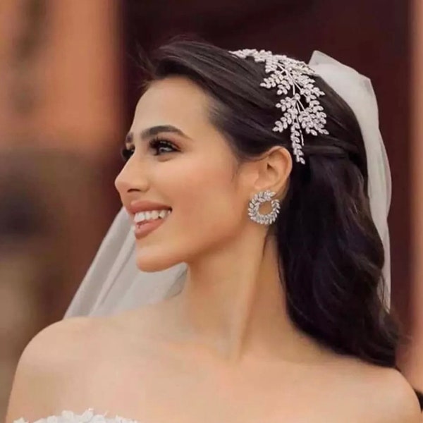 Diadème Princesse Cristal Brillant - Pour Mariée, Soirée, Bal Ou Anniversaire, Accessoire élégant Pour Femme