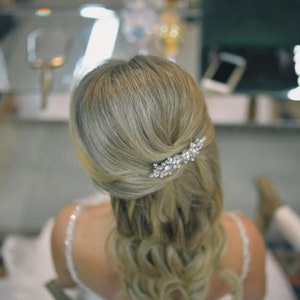 Peigne à cheveux mariée, Accessoire cheveux, Bijoux cheveux, Peigne mariage, Peigne coiffure, Peigne cristal swarovski zdjęcie 4