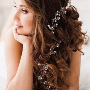 Bridal hair vine, Hair vine, bridal headband, wedding hair jewelry, bridal hair piece, wedding accessories image 3