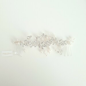 Pièce de cheveux mariage,peigne à cheveux or rose perles, accessoire de cheveux mariage, bijoux de cheveux mariage, pièce de cheveux mariage image 7