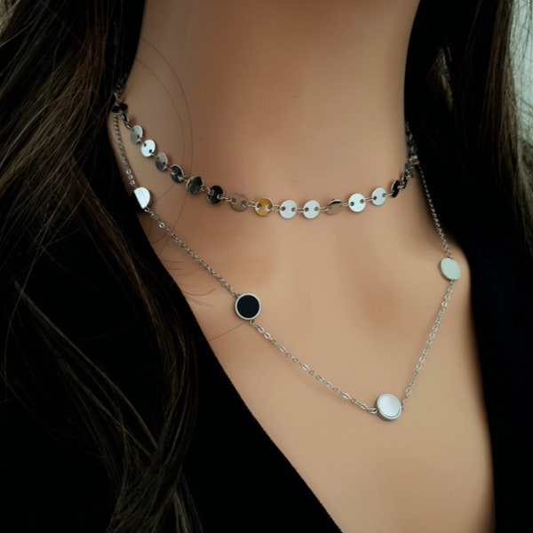 Two Row Necklace Etsy