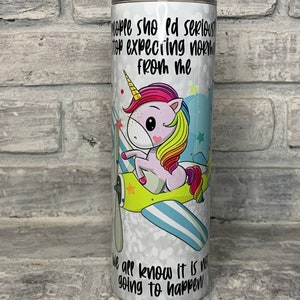 Stop expecting normal, unicorn, rainbow, 20 oz tumbler, Sublimation, sublimation Tumbler