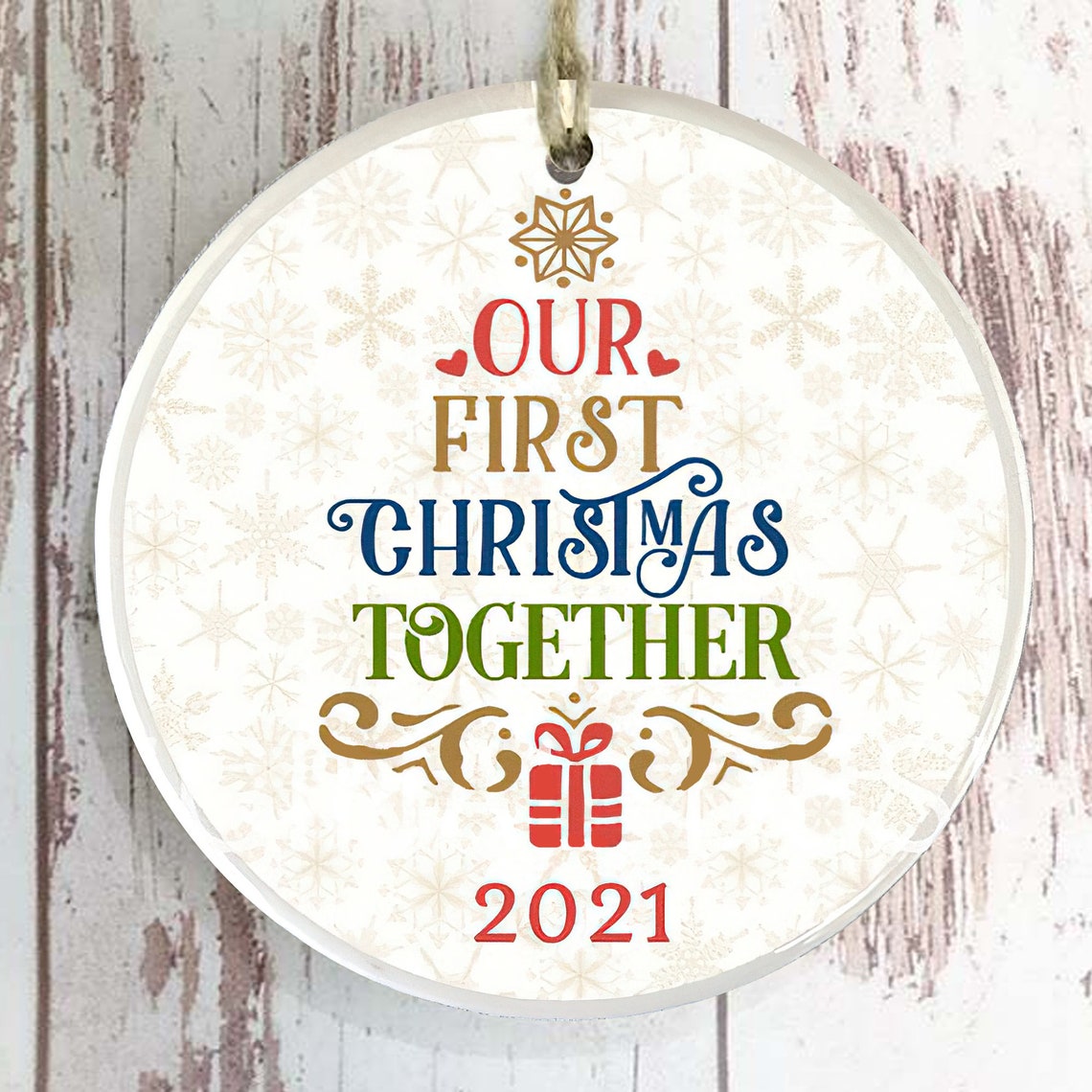 Our First Christmas Ornament Married and Merry Ornament Etsy