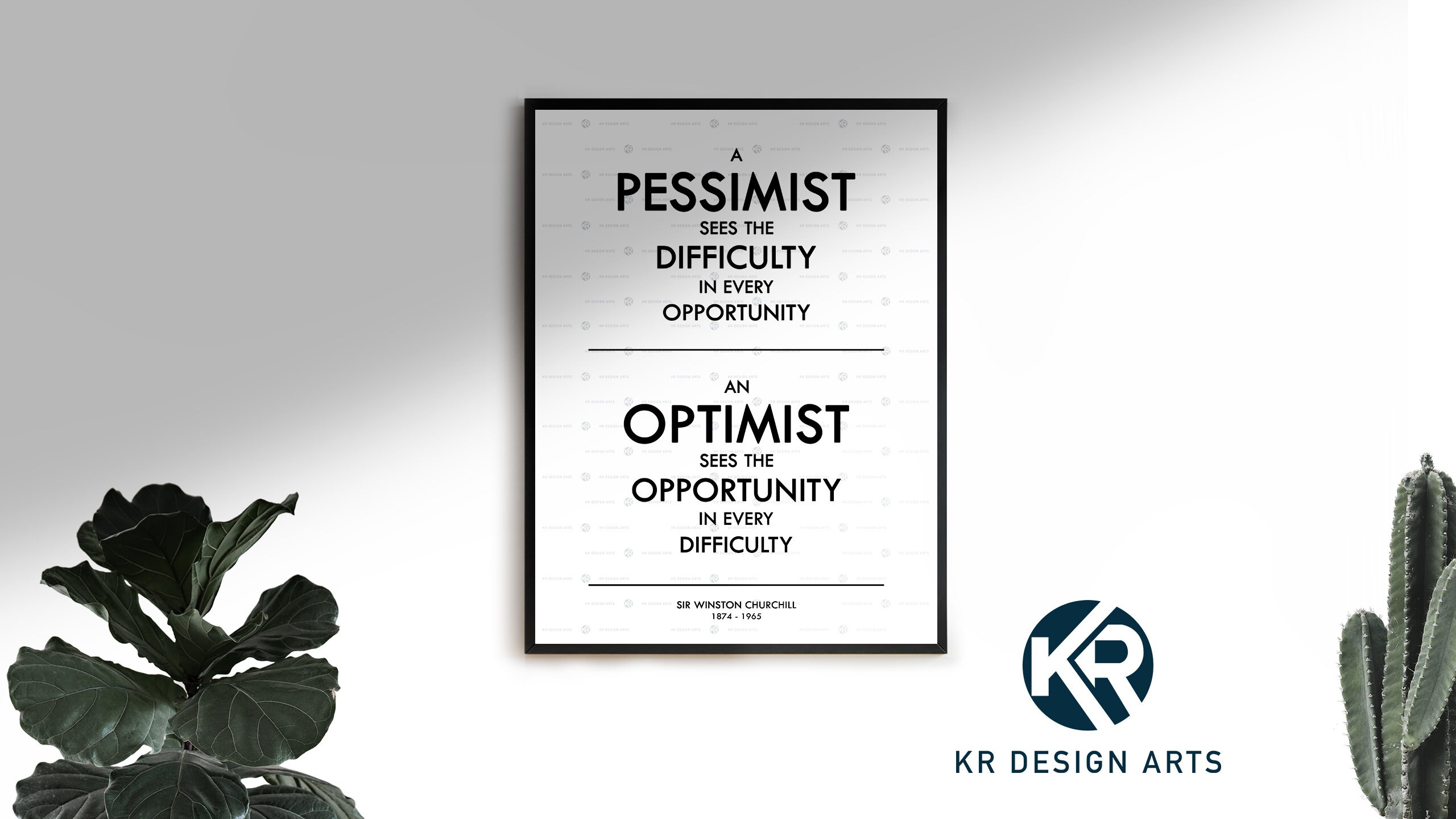 Motivational Quote: Pessimist vs Optimist Printable Art | Etsy