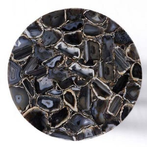Agate Stone Table, Coffee, Dining, Center Table ,round Shape Agate Table, Natural Stone Table ,Luxury Stone Table for Home, Office Decor