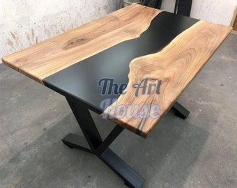 Epoxy River Table | Wood & Resin Tabletop | Custom Dining or Coffee Table | Rustic Handmade Furniture