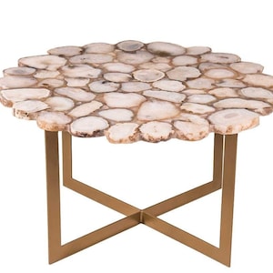 Agate Table Top | Coffee Table, Center Table, Dinning Table, Eating Table, Agate Breakfast Round Table, Natural Agate Home Decor Furniture