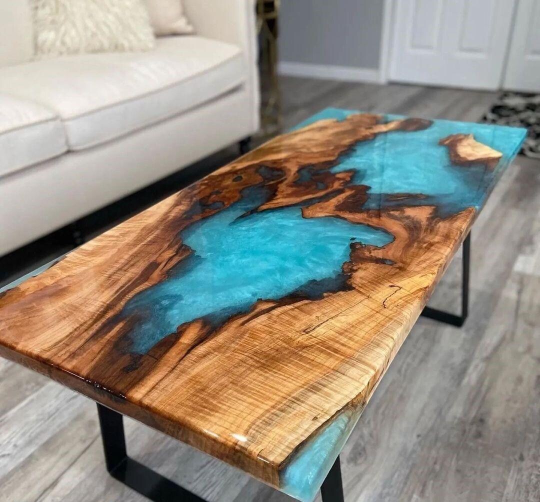 Epoxy River Table | Live Edge Resin Dining Table | Custom Wood ...