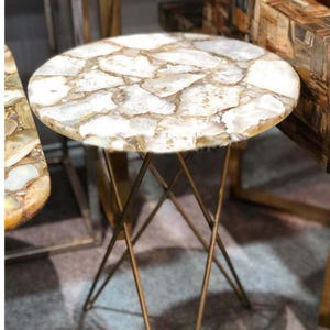 Agate Table Top | Coffee Table, Center Table, Dinning Table, Eating Table, Agate Breakfast Round Table, Natural Agate Home Decor Furniture
