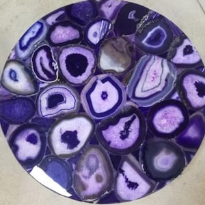 Agate Table Top | Coffee Table, Center Table, Dinning Table, Eating Table, Agate Breakfast Round Table, Natural Agate Home Decor Furniture
