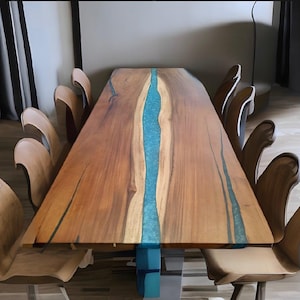 Epoxy Table, dining, center table top Live Edge Walnut Table , Epoxy Resin River Table, Natural Wood ,dining table ,epoxy resin table,