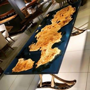 Epoxy Table, dining, center table top Live Edge Walnut Table , Epoxy Resin River Table, Natural Wood ,dining table ,epoxy resin table,