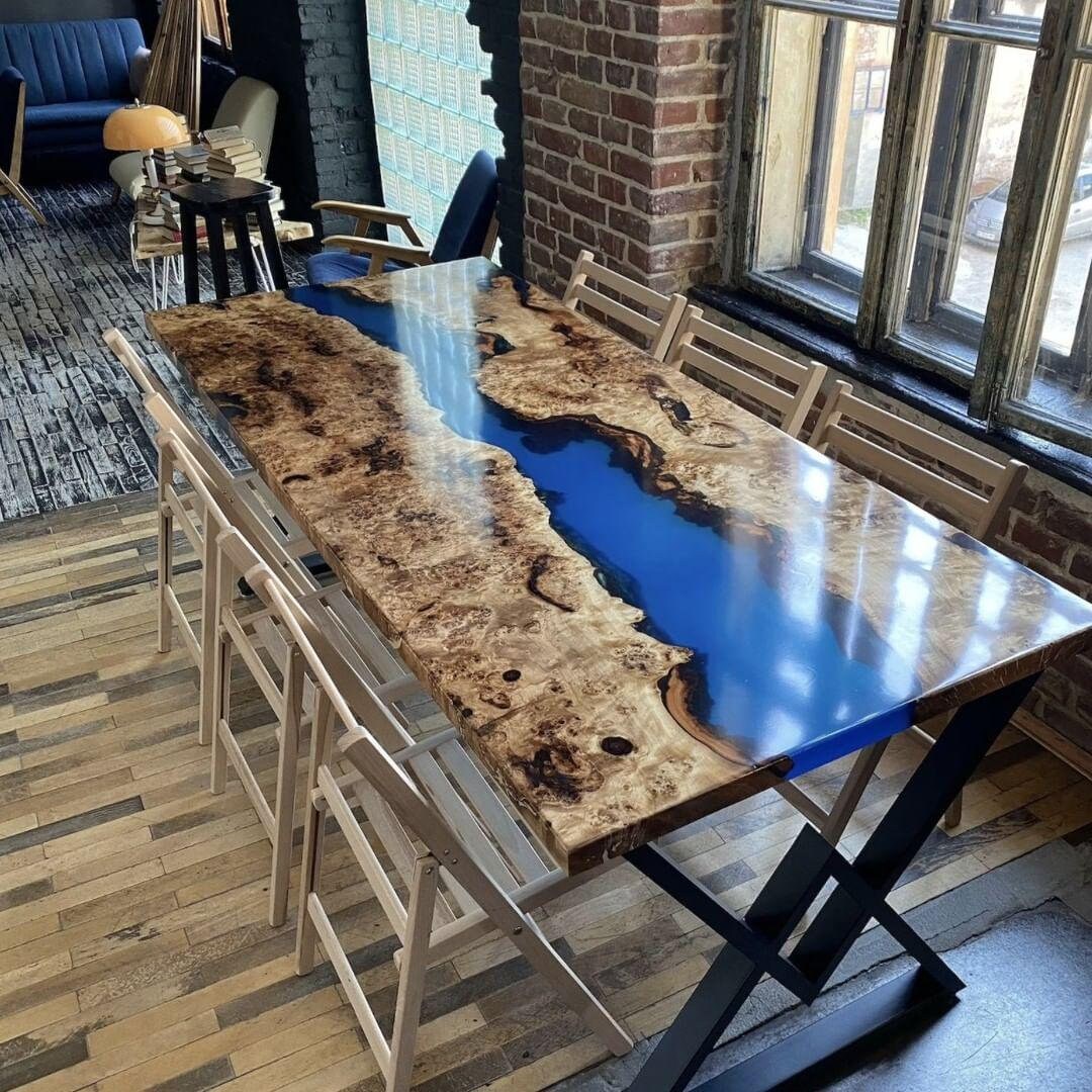 Epoxy River Table | Live Edge Resin Dining Table | Custom Wood ...