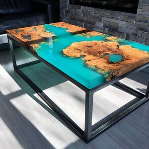 Epoxy Table, dining, center table, Live Edge Walnut Table ,turquoise Epoxy Resin River Table, Natural Wood ,dining table ,epoxy resin table,