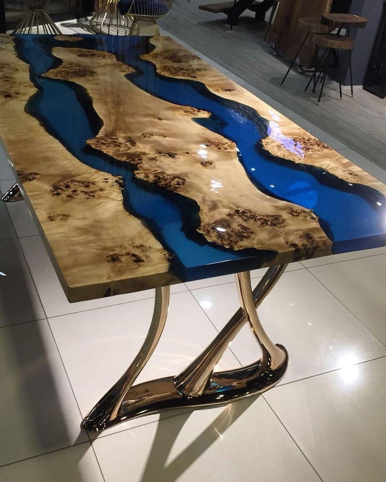 Epoxy River Table | Live Edge Resin Dining Table | Custom Wood ...