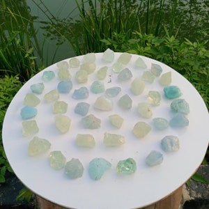 48 pcs 1076 gr(12-33 gr) of rough Andara Crystal Mix Colors Monatomic