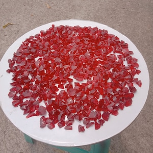 878 gr of Beautiful Gravel from Andara Crystal Red Bloods Monatomic for Pendant
