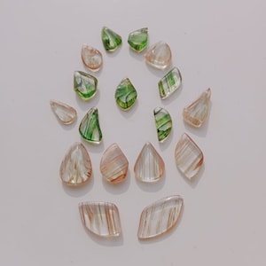 17 pcs the beautiful andara crystal 2 color clear motif full polished for pendant