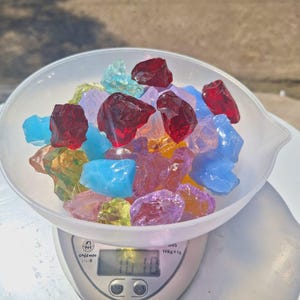 55 pcs 1010 gr(10-31 gr) of rough Andara Crystal Mix Colors Monatomic for Pendant