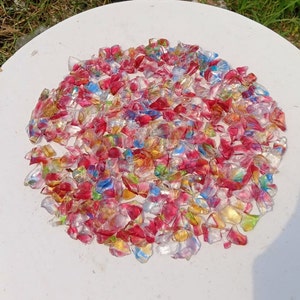 520 gr of Beautiful Gravel Andara Crystal Rainbow Monatomic for Pendant