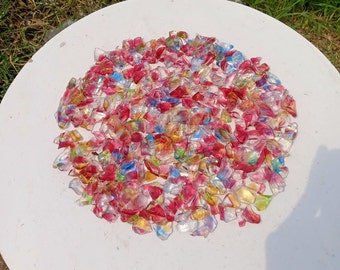 520 gr of Beautiful Gravel Andara Crystal Rainbow Monatomic for Pendant