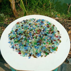 1030 gr of Gravel Andara Crystal Mix Colors Monatomic for Pendant