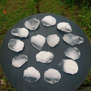 14 pcs 1064 gr(44-95 gr) of rough Andara Crystal Clear Diamond Milky Monatomic