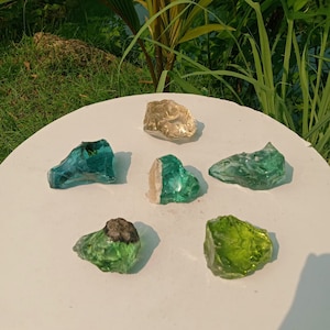 6 piezas 972 gr de colores raros de mezcla de cristales de Andara monoatómicos para meditación