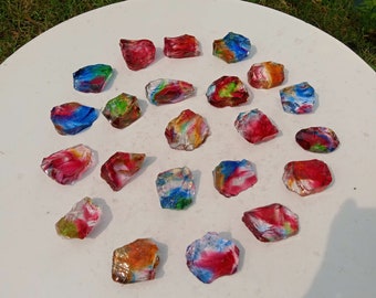 22 pcs 517 gr(13-22 gr) of rough Andara Crystal Rainbow Monatomic for Pendant