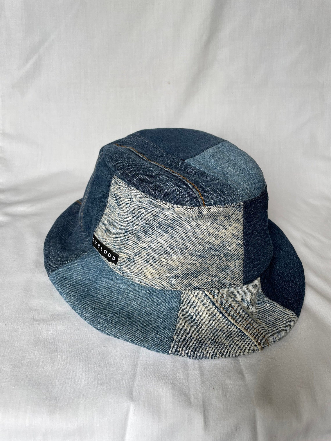 Custom bucket hat made out of recycled denim Etsy