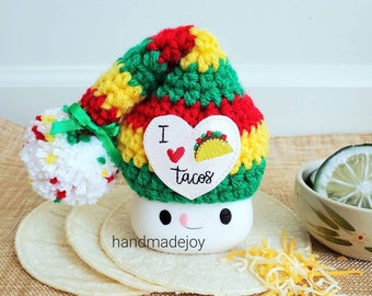 I Love Tacos Marshmallow Mug Hat, Marshmallow Mug Topper, Taco Tuesday, Cinco de Mayo, Tiered Tray Decor