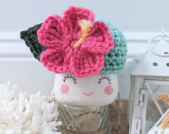 Hibiscus Flower Marshmallow Mug Hat, Marshmallow Mug Topper, Beach Vibes, Summer, Summer Decor, Floral Decor, Tiered Tray Decor