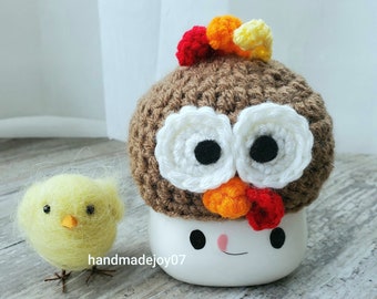 Turkey Marshmallow Mug Hat, Marshmallow Mug Topper, Fall Decor, Harvest, Thanksgiving Mug Hat, Thanksgiving Decor, Tiered Tray Decor