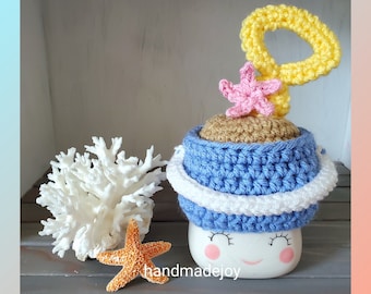 Beach Sand Bucket & Shovel Marshmallow Mug Hat, Marshmallow Mug Topper, Summer Decor, Tiered Tray Decor