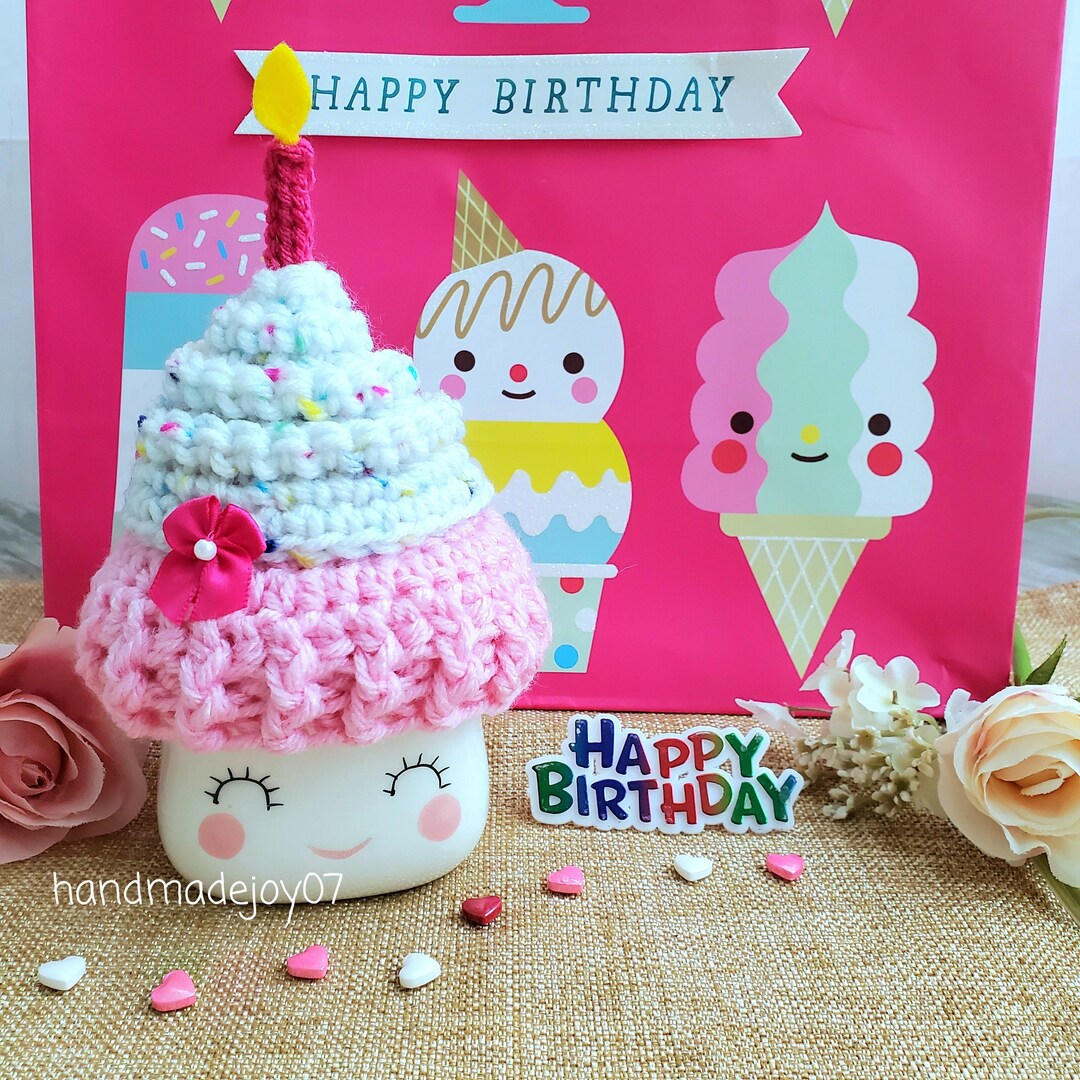 Her Birthday Cupcake Marshmallow Mug Hat, Marshmallow Mug Topper, Party Decorations, Gift for