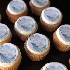 Baby Elephant Cupcake Cookie Cake Edible Images Sugar Sheets Icing Sheets