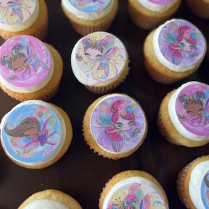 Imágenes comestibles para cupcakes, galletas y pasteles, láminas de azúcar y glaseado.