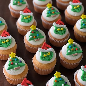 Christmas Holiday Fondant Cupcake Toppers