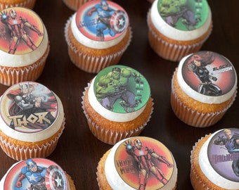 Super Hero Cupcake Cookie Cake Edible Images Sugar Sheets Icing Sheets