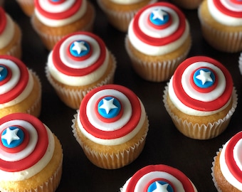 Superhero Fondant Cupcake Toppers